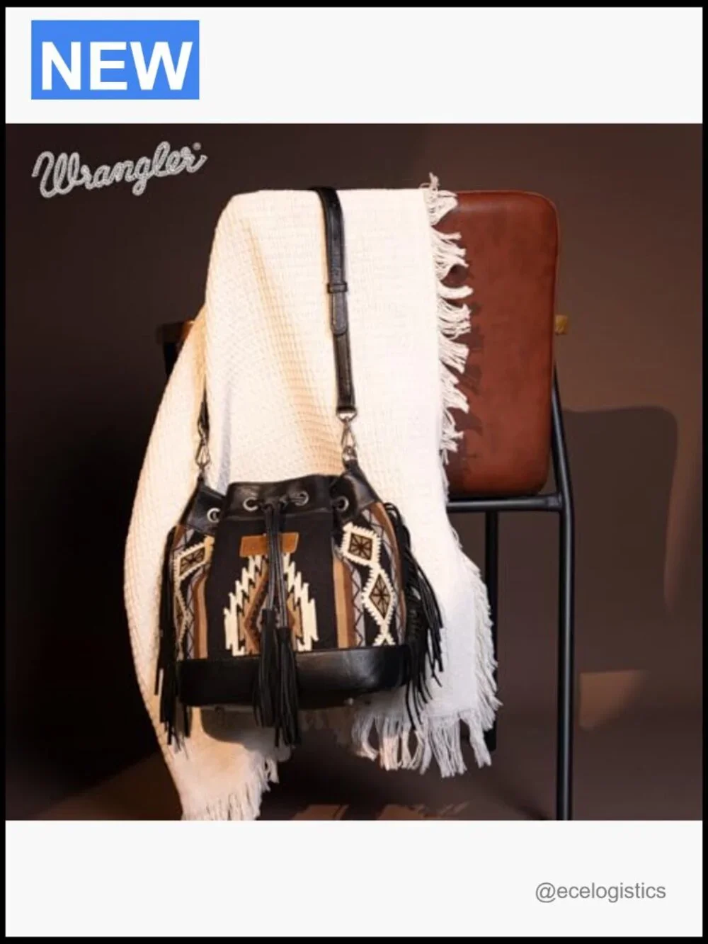 Tapestry Western Hobo Crossbody Bag Bucket Purse